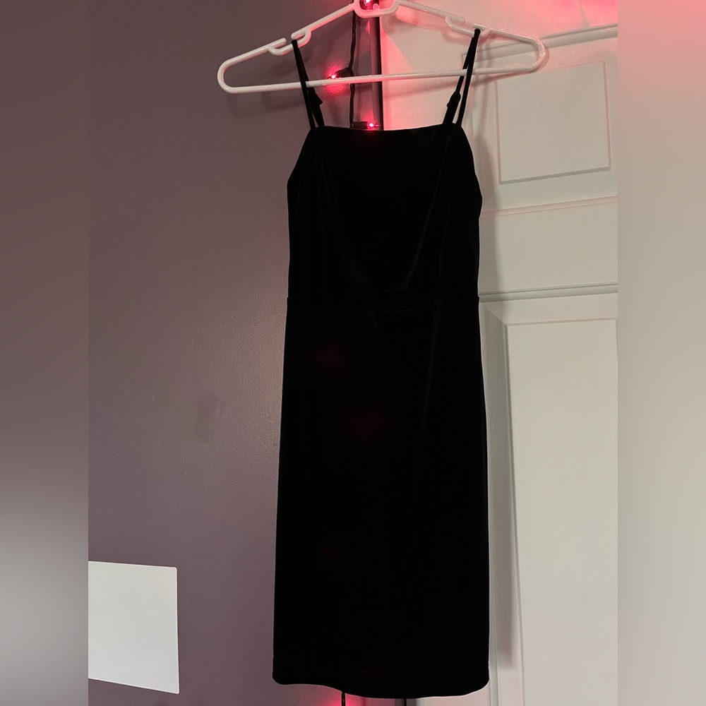 Mini Black Velvet Dress
